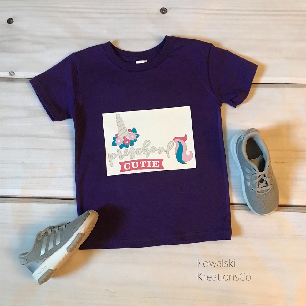 Custom Unicorn Toddler School Shirt